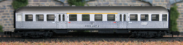 Nahverkehrs-Leichtstahlwagen 1./2.Klasse AB4nb-59 'Silberling' fra Arnold